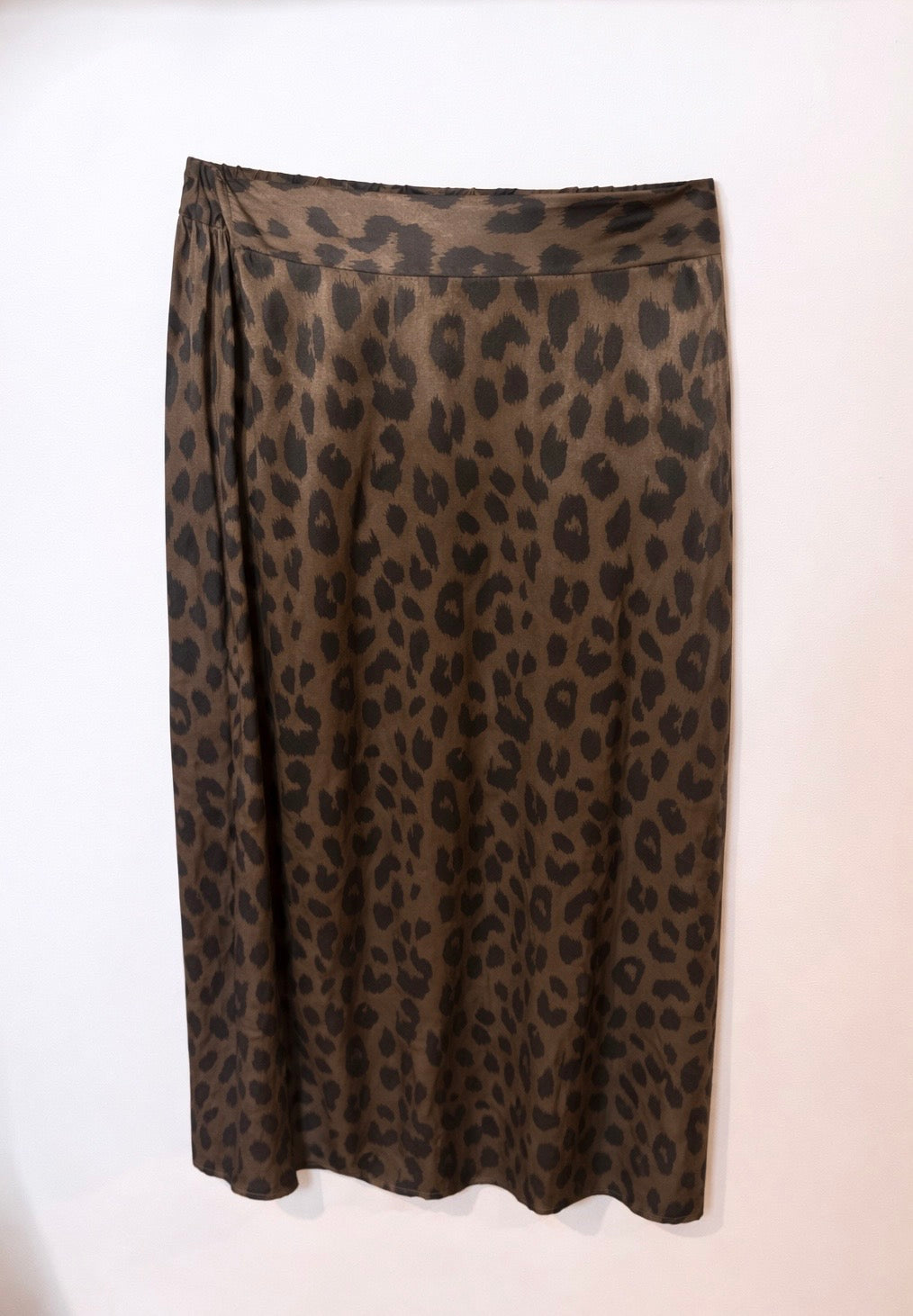 Jupe lépoard satinée marron glacé