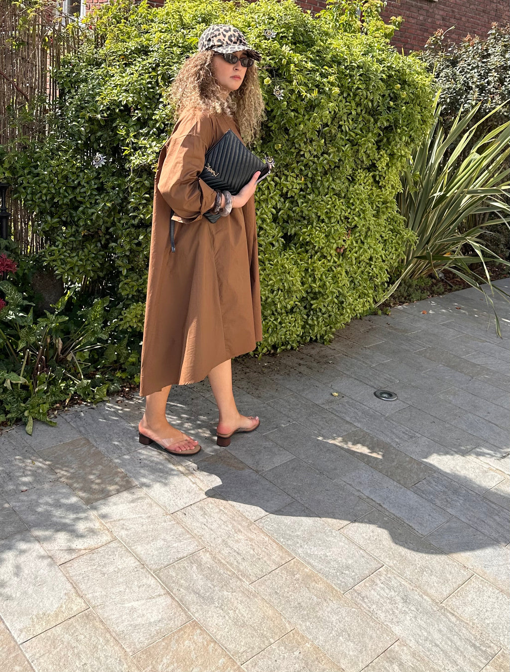 Robe chemise marron