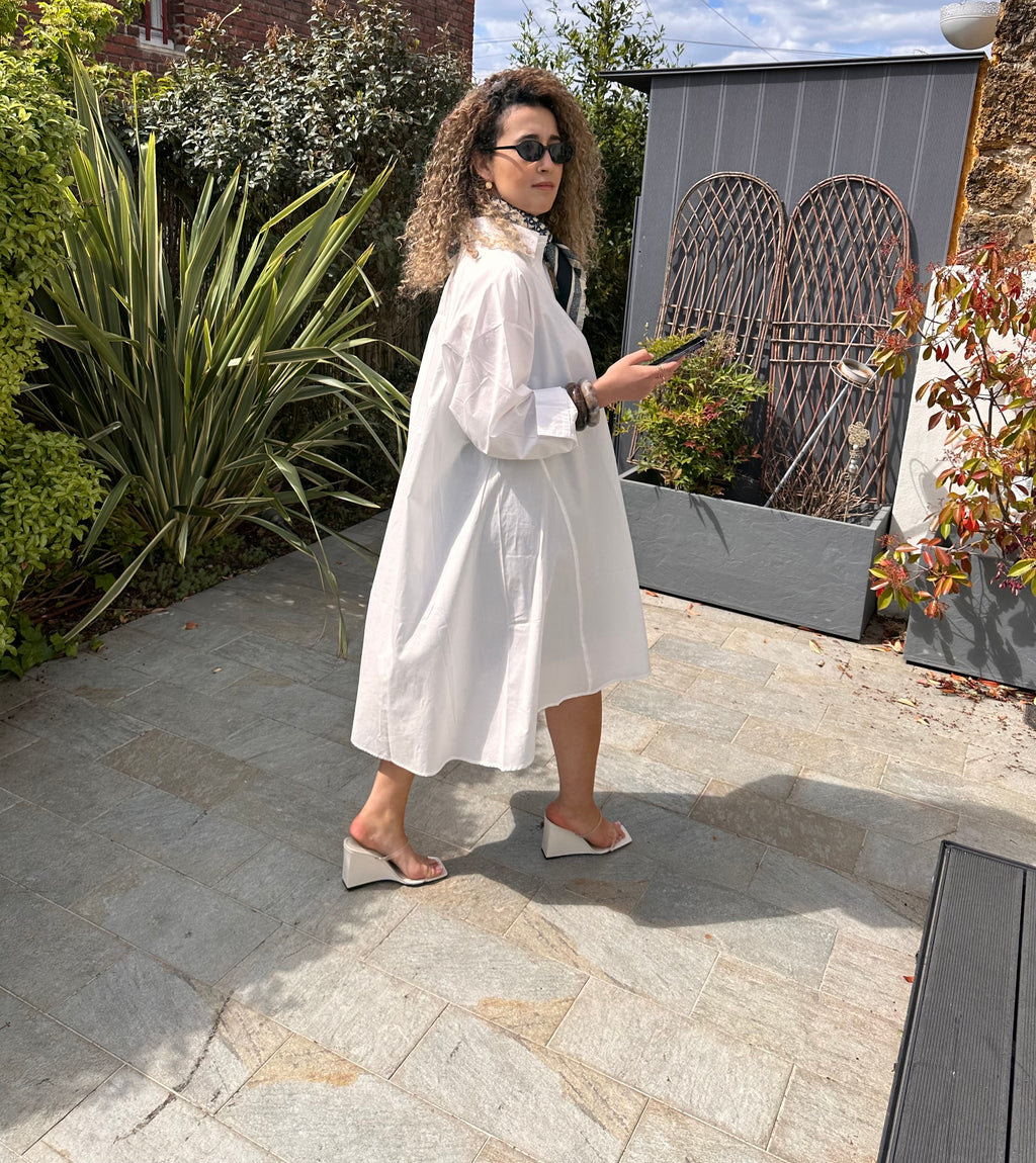 Robe chemise blanche