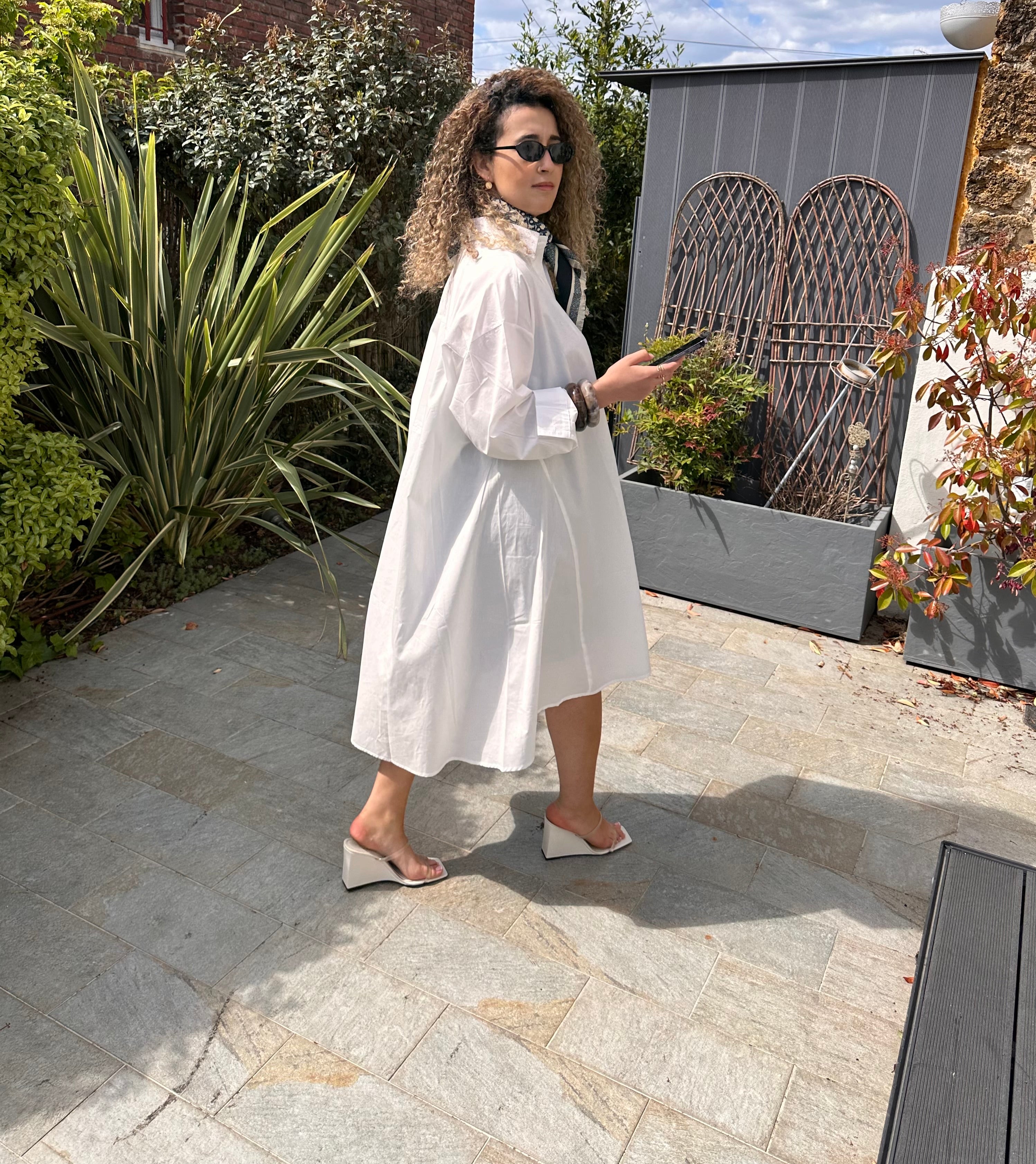 Robe chemise blanche