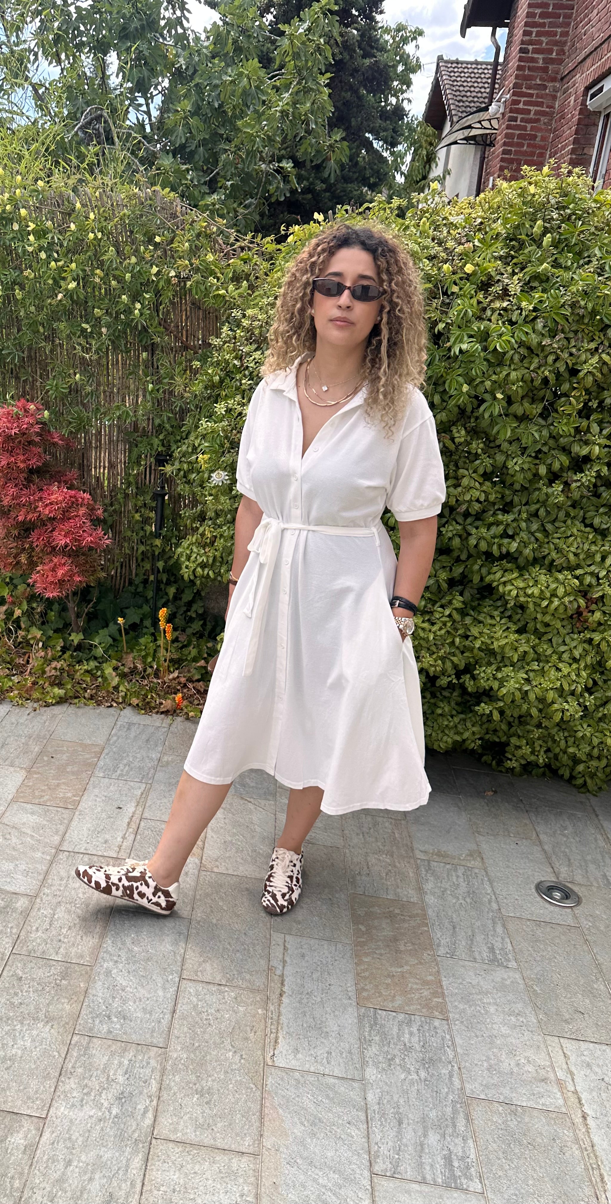 Robe polo blanche